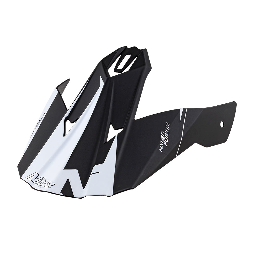 NITRO MX620 Podium Peak Jnr Satin Black/White*