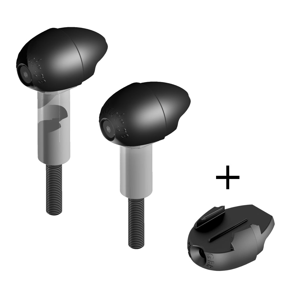 GBRacing Street Bullet Frame Sliders for Yamaha YZF-R6 GoPro™ Camera Mount bundle