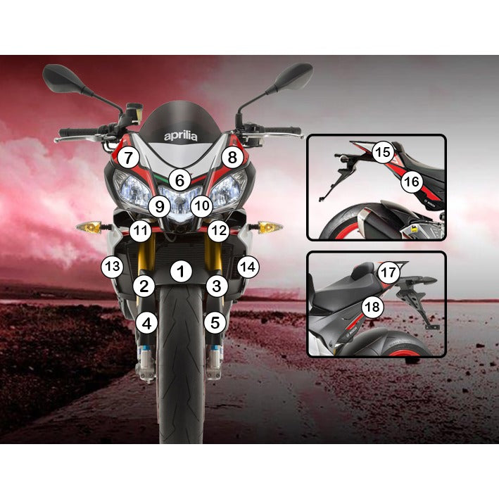 Eazi-Grip Paint Protection Film for Aprilia Tuono V4, gloss