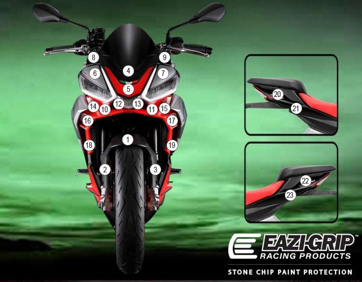 Eazi-Grip Paint Protection Film for Aprilia Tuono 660, gloss