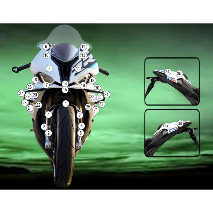 Eazi-Grip Paint Protection Film for BMW S1000RR, matte