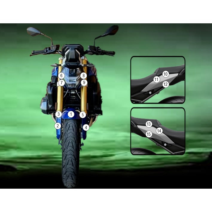 Eazi-Grip Paint Protection Film for BMW R1250R, gloss