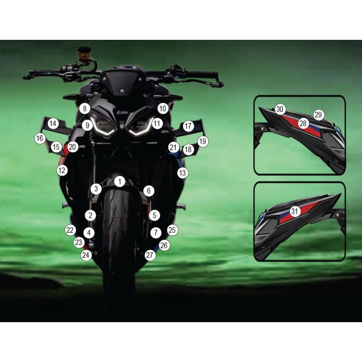 Eazi-Grip Paint Protection Film for BMW M1000R, matte