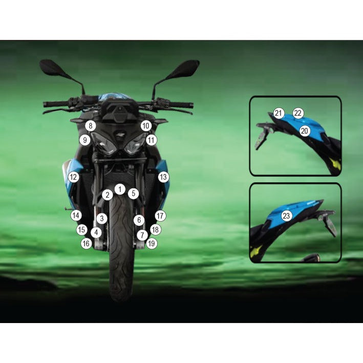 Eazi-Grip Paint Protection Film for BMW S 1000 R, gloss