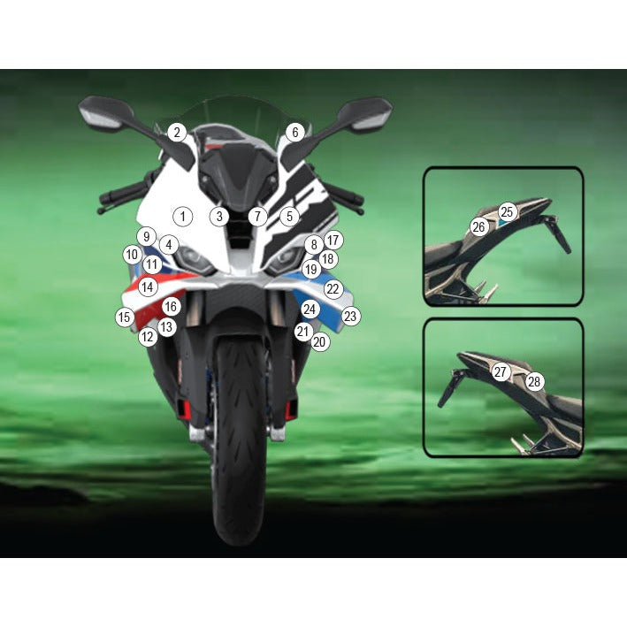 Eazi-Grip Paint Protection Film for BMW S1000RR, matte