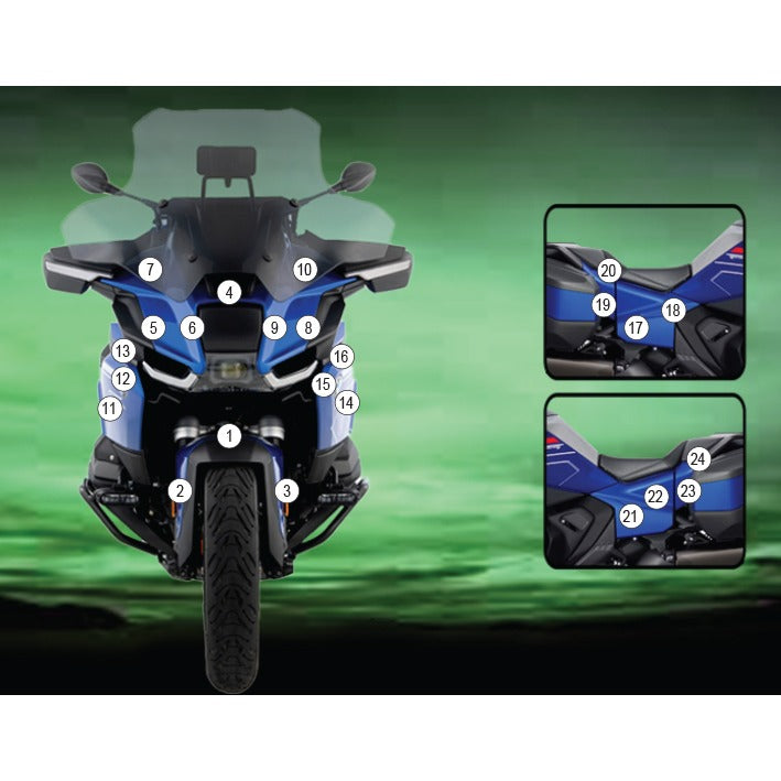 Eazi-Grip Paint Protection Film for BMW R 1300 RT, matte