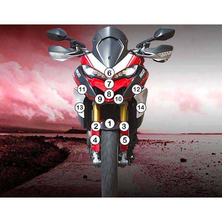 Eazi-Grip Paint Protection Film for Ducati Multistrada 1260 Pikes Peak, matte