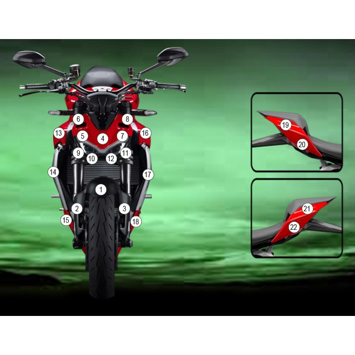 Eazi-Grip Paint Protection Film for Ducati Streetfighter V2, matte