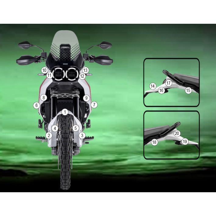 Eazi-Grip Paint Protection Film for Ducati DesertX, gloss