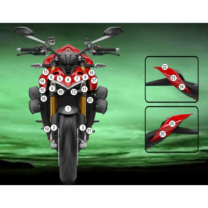Eazi-Grip Paint Protection Film for Ducati Streetfighter V4 S SP, matte