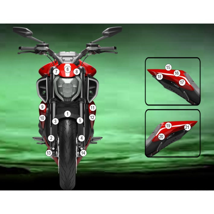 Eazi-Grip Paint Protection Film for Ducati Diavel V4, gloss