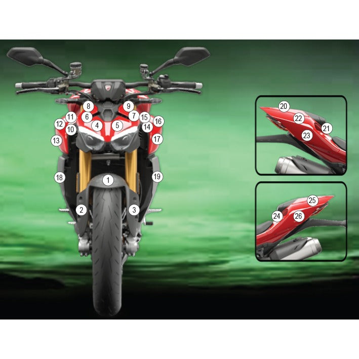 Eazi-Grip Paint Protection Film for Ducati Streetfighter V2, gloss