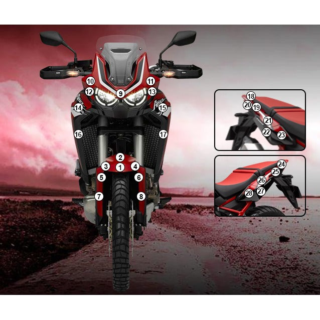 Eazi-Grip Paint Protection Film for Honda Africa Twin, gloss