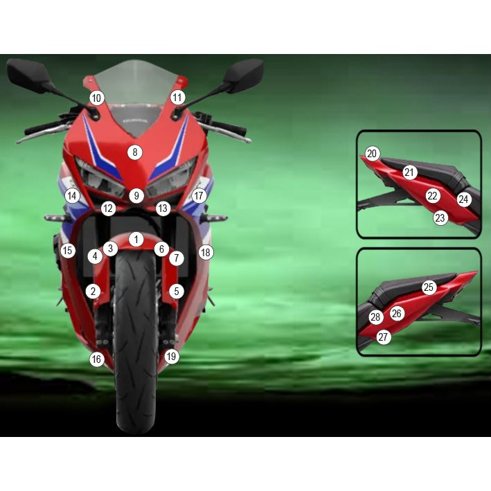 Eazi-Grip Paint Protection Film for Honda CBR650R, gloss