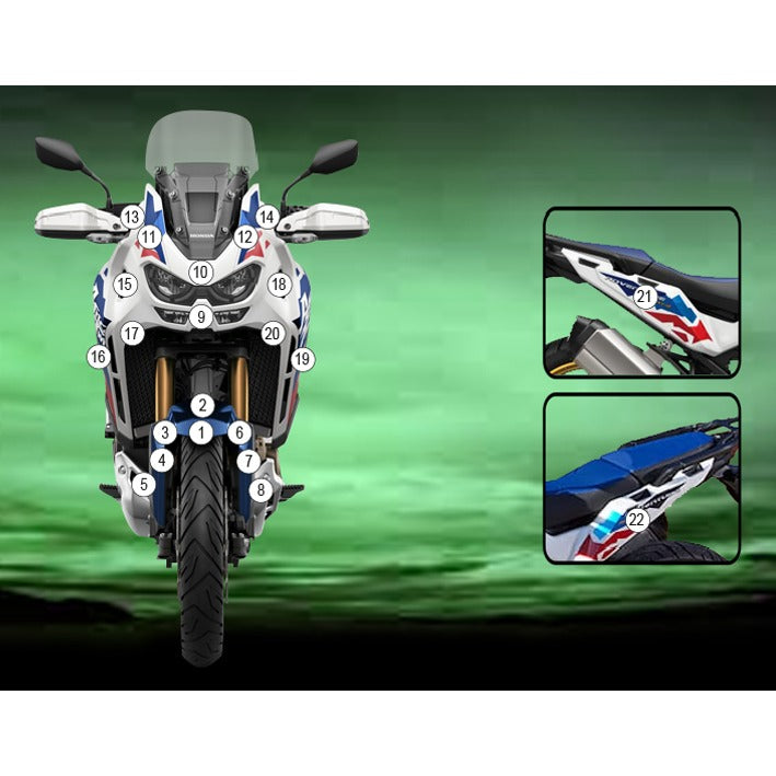 Eazi-Grip Paint Protection Film for Honda Africa Twin Adventure Sports, matte