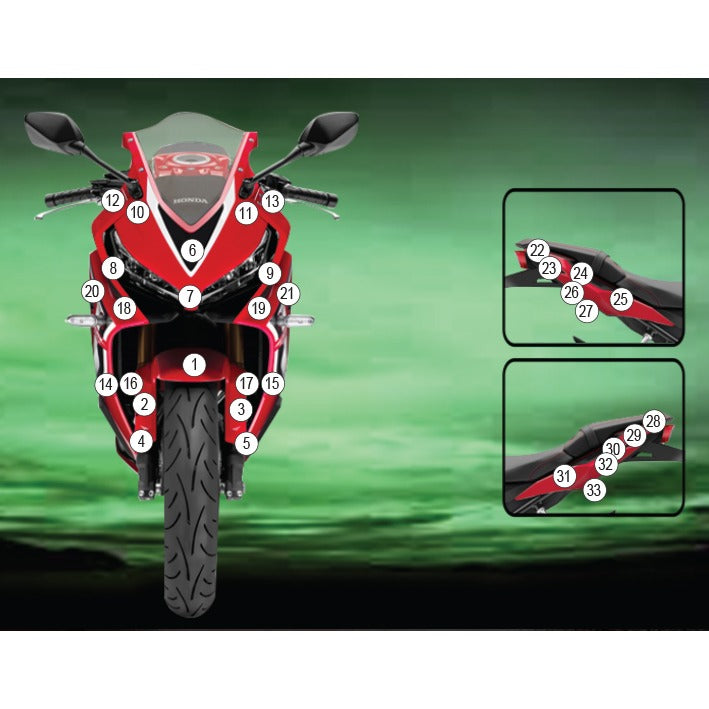 Eazi-Grip Paint Protection Film for Honda CBR650R, matte