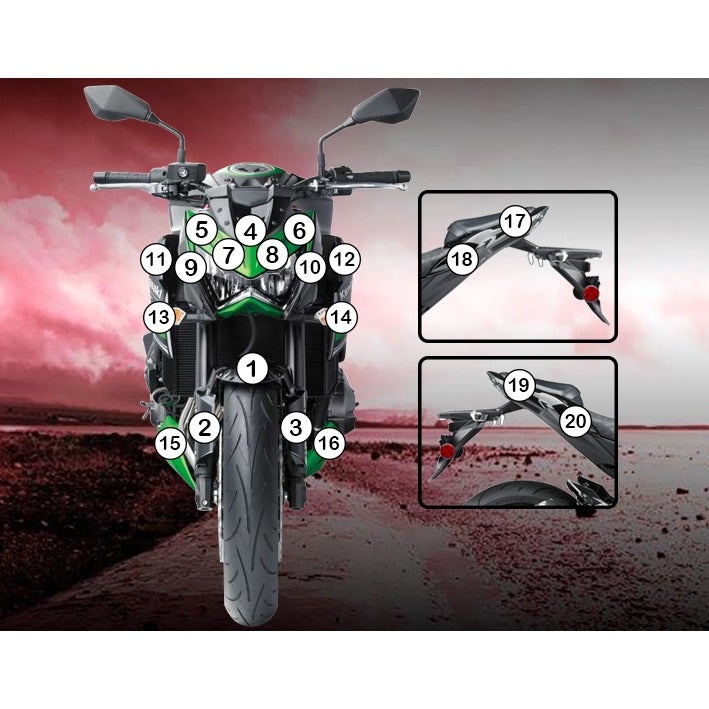 Eazi-Grip Paint Protection Film for Kawasaki Z800, gloss