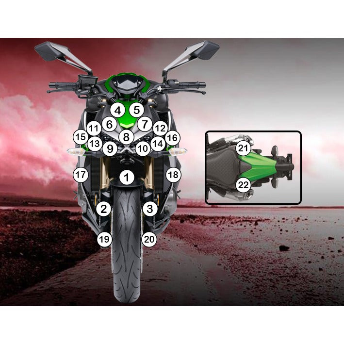 Eazi-Grip Paint Protection Film for Kawasaki Z1000, gloss