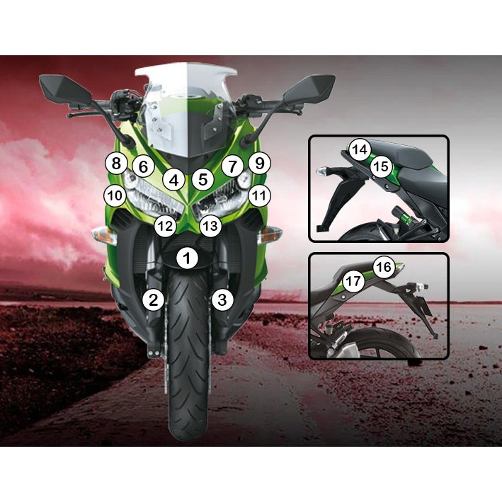 Eazi-Grip Paint Protection Film for Kawasaki Ninja 1000, gloss
