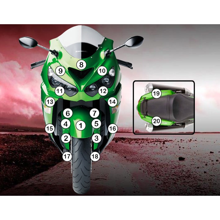 Eazi-Grip Paint Protection Film for Kawasaki ZX-14R, gloss