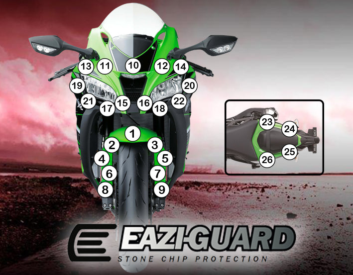 Eazi-Grip Paint Protection Film for Kawasaki ZX-10R, matte