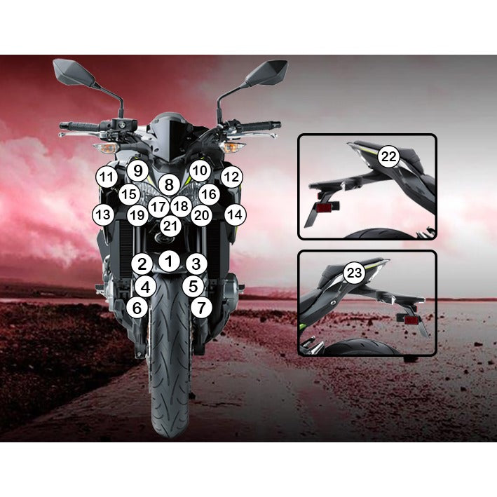 Eazi-Grip Paint Protection Film for Kawasaki Z900, gloss