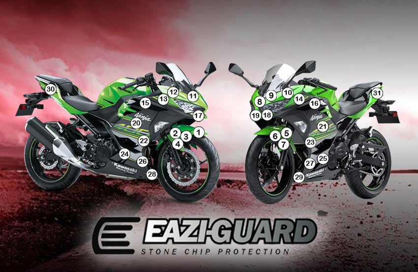 Eazi-Grip Paint Protection Film for Kawasaki Ninja 400, matte