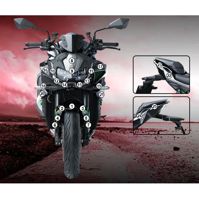 Eazi-Grip Paint Protection Film for Kawasaki ZH2, matte
