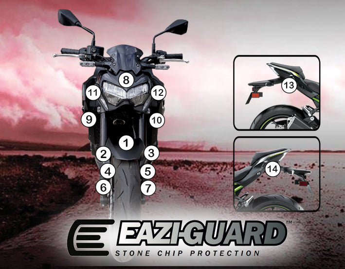 Eazi-Grip Paint Protection Film for Kawasaki Z900, gloss