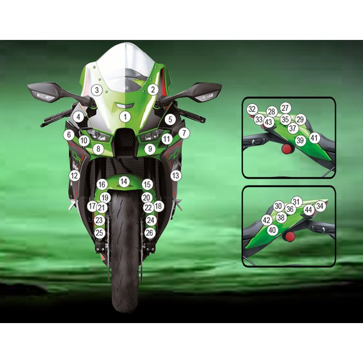 Eazi-Grip Paint Protection Film for Kawasaki ZX-10R RR, matte