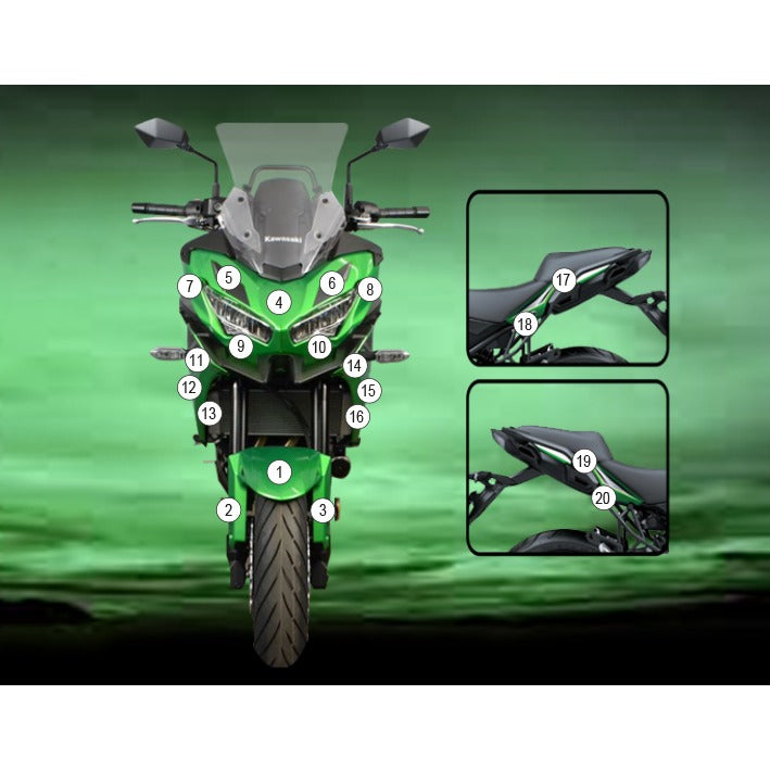 Eazi-Grip Paint Protection Film for Kawasaki Versys 650, matte