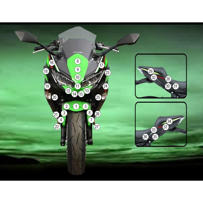 Eazi-Grip Paint Protection Film for Kawasaki Ninja 650, gloss