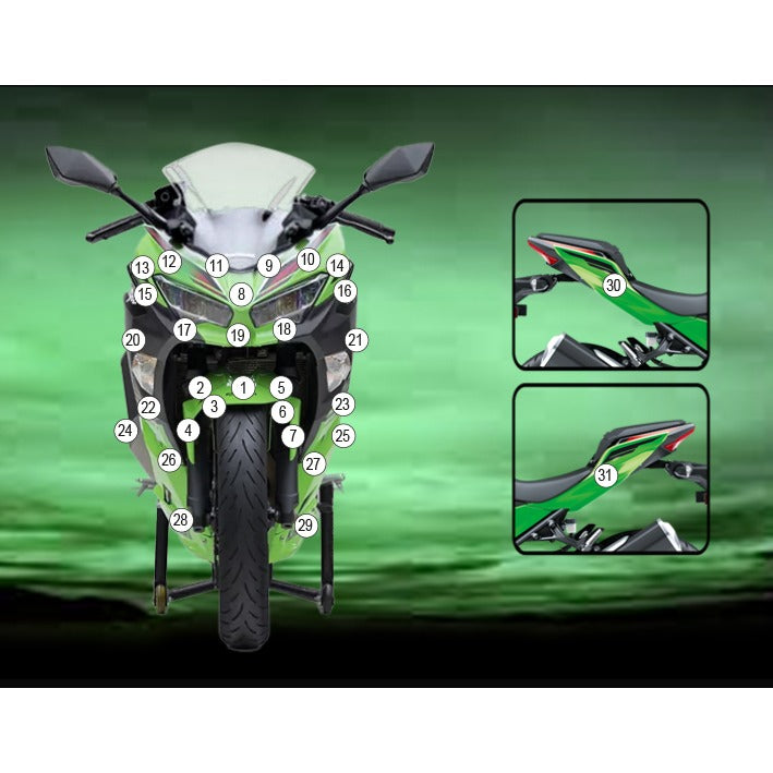 Eazi-Grip Paint Protection Film for Kawasaki Ninja 400, matte