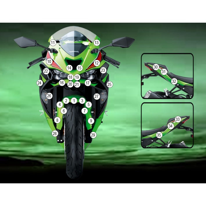 Eazi-Grip Paint Protection Film for Kawasaki Ninja ZX-6R, gloss