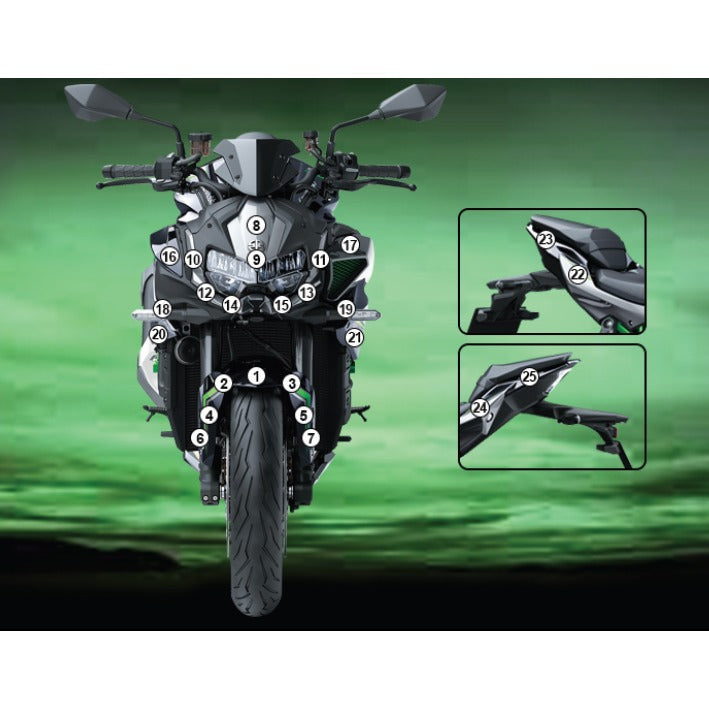 Eazi-Grip Paint Protection Film for Kawasaki ZH2, matte