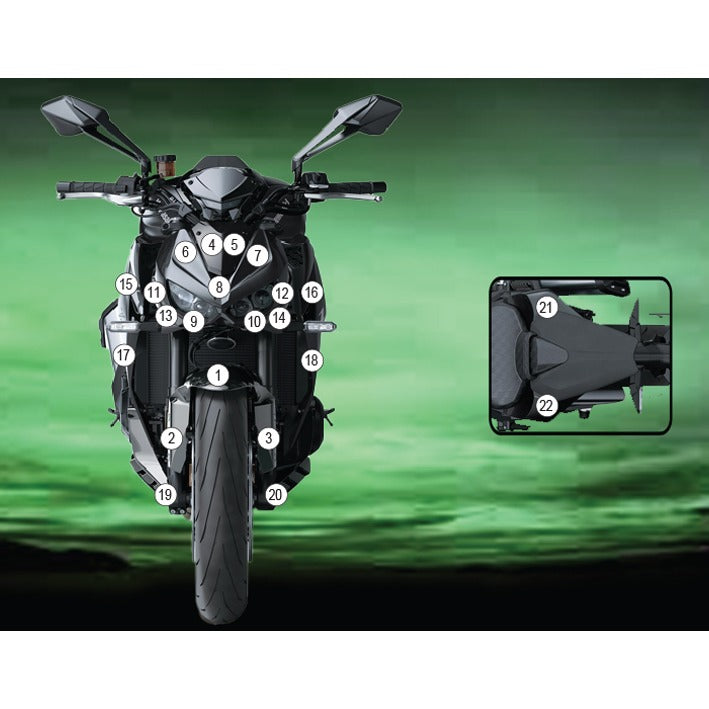 Eazi-Grip Paint Protection Film for Kawasaki Z1100, gloss