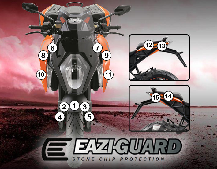 Eazi-Grip Paint Protection Film for KTM 1290 Super Duke GT, gloss
