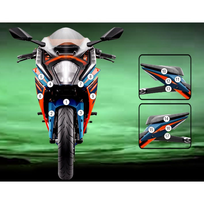 Eazi-Grip Paint Protection Film for KTM RC390, gloss