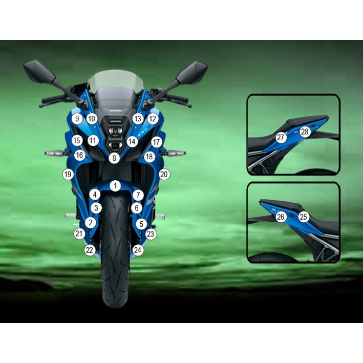 Eazi-Grip Paint Protection Film for Suzuki GSX-8R, gloss