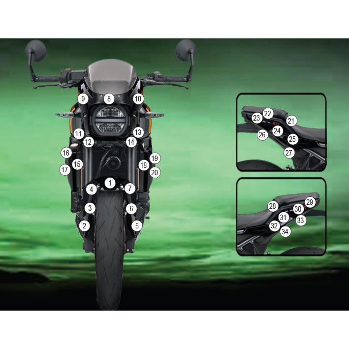 Eazi-Grip Paint Protection Film for Suzuki GSX-8TT, matte