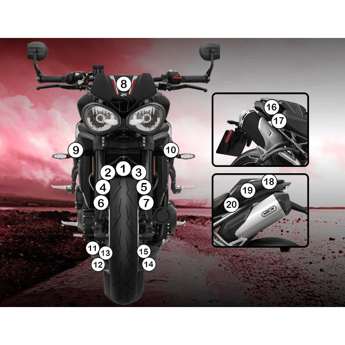 Eazi-Grip Paint Protection Film for Triumph Speed Triple RS, matte