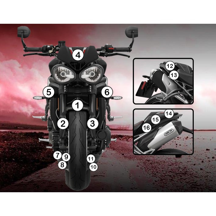 Eazi-Grip Paint Protection Film for Triumph Speed Triple, gloss