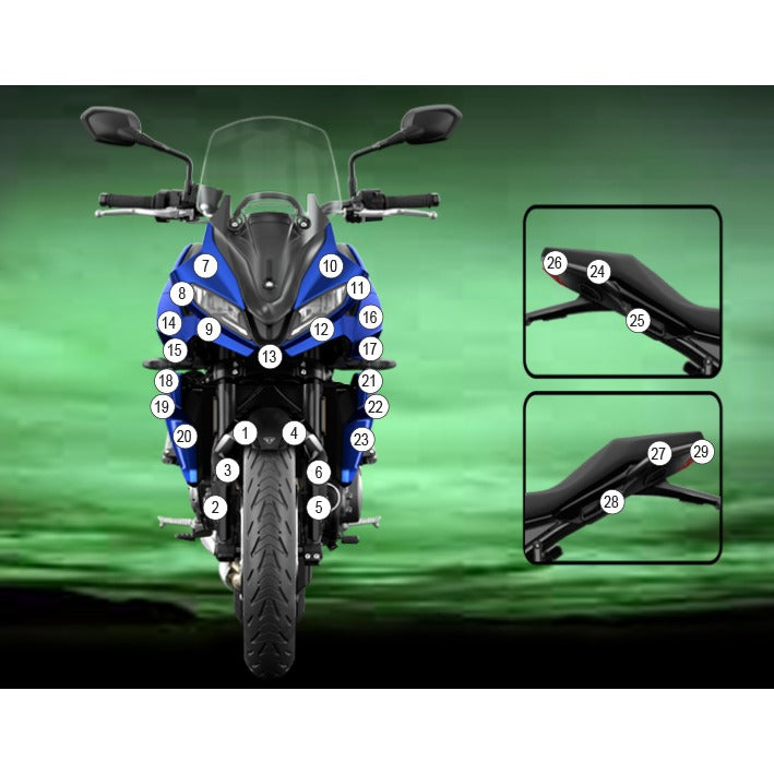 Eazi-Grip Paint Protection Film for Triumph Tiger Sport 660, gloss