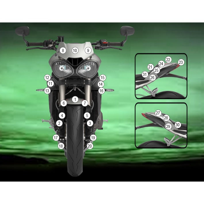 Eazi-Grip Paint Protection Film for Triumph Street Triple, matte