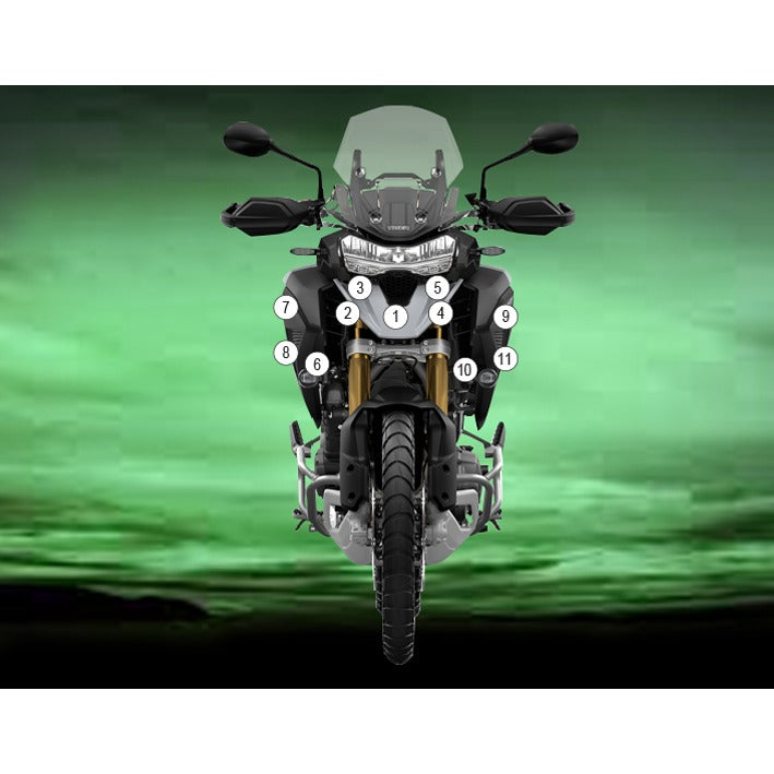 Eazi-Grip Paint Protection Film for Triumph Tiger 1200 GT Rally Pro, gloss