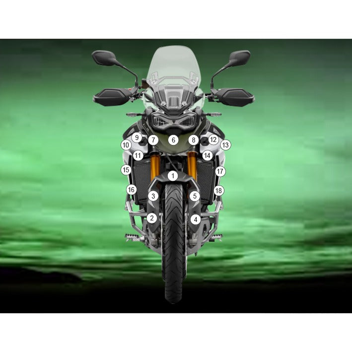 Eazi-Grip Paint Protection Film for Triumph Tiger 900 Rally, gloss