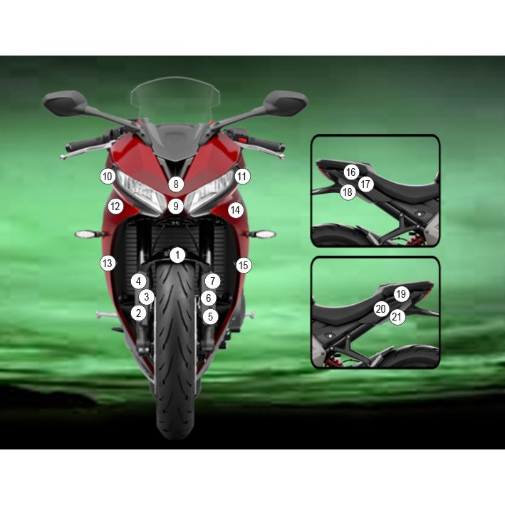 Eazi-Grip Paint Protection Film for Triumph Daytona 660, gloss