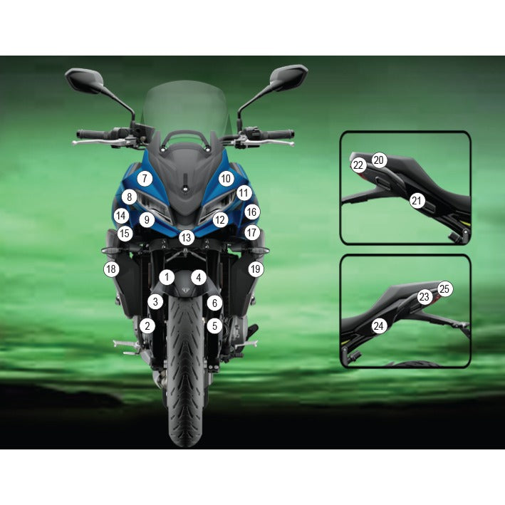Eazi-Grip Paint Protection Film for Triumph Tiger Sport 660, matte