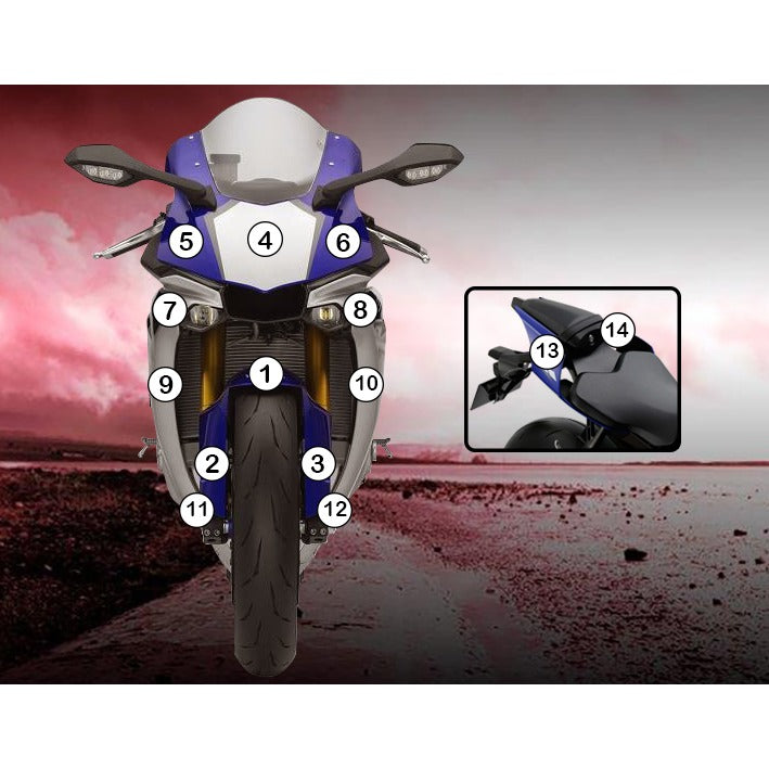Eazi-Grip Paint Protection Film for Yamaha YZF-R1, matte