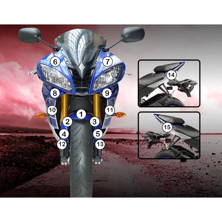 Eazi-Grip Paint Protection Film for Yamaha YZF-R6, matte